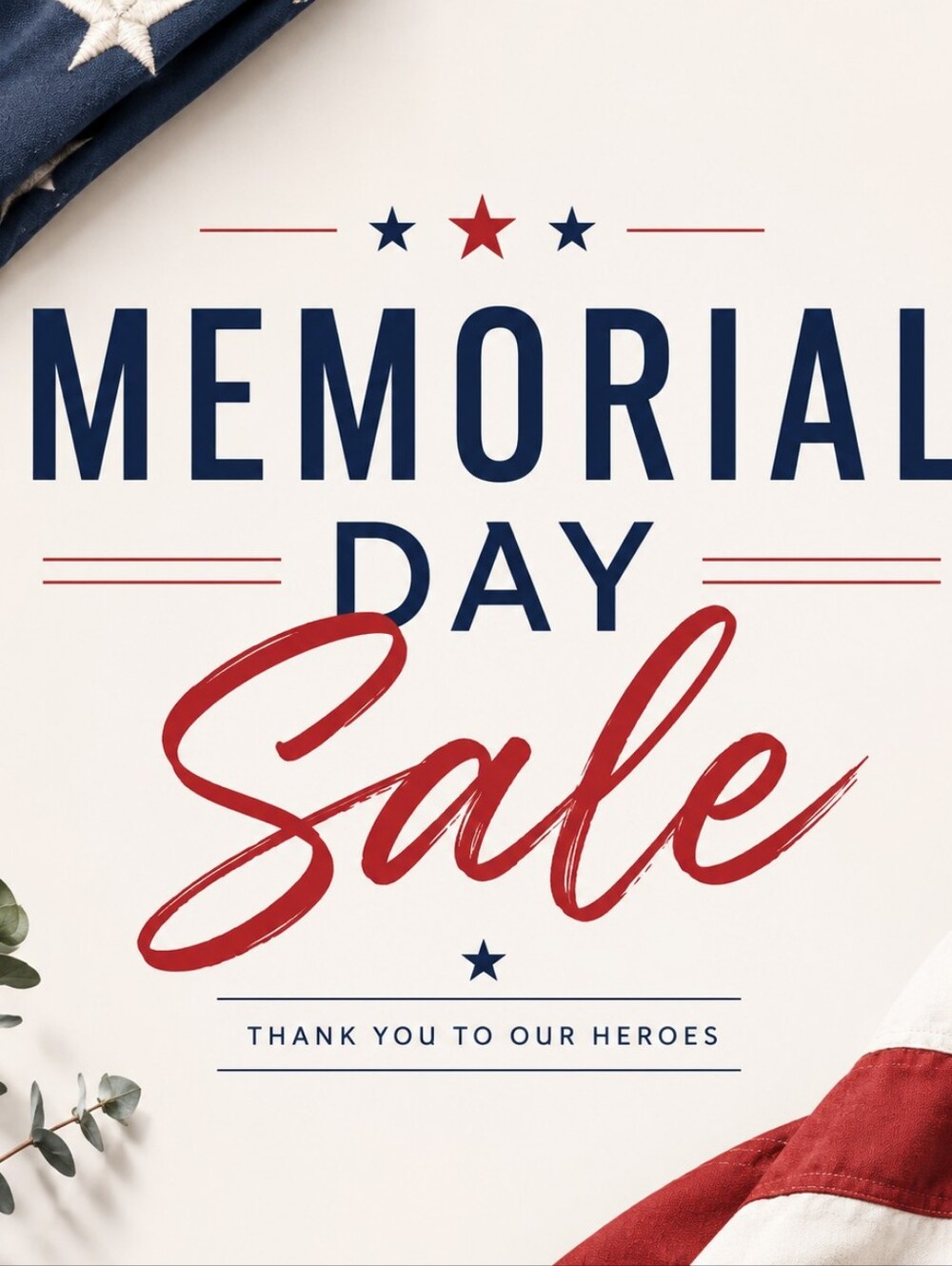 MEMORIAL DAY SALE!